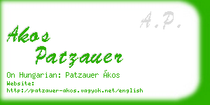 akos patzauer business card